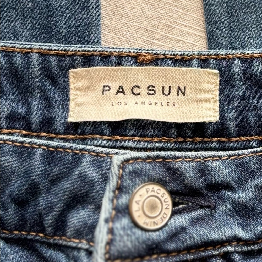 PacSun Women's Flare Jeans in Medium Blue Denim